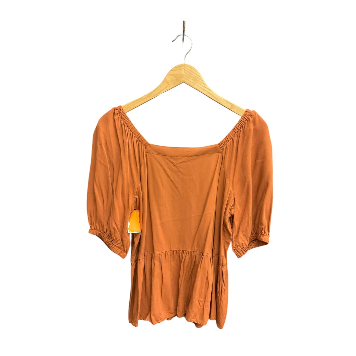 Top Short Sleeve By Loft In Orange, Size: M