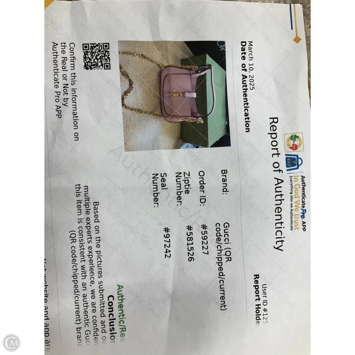 Handbag Luxury Designer By Gucci, Size: Small