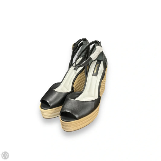 Sandals Heels Wedge By Franco Sarto In Black, Size: 11