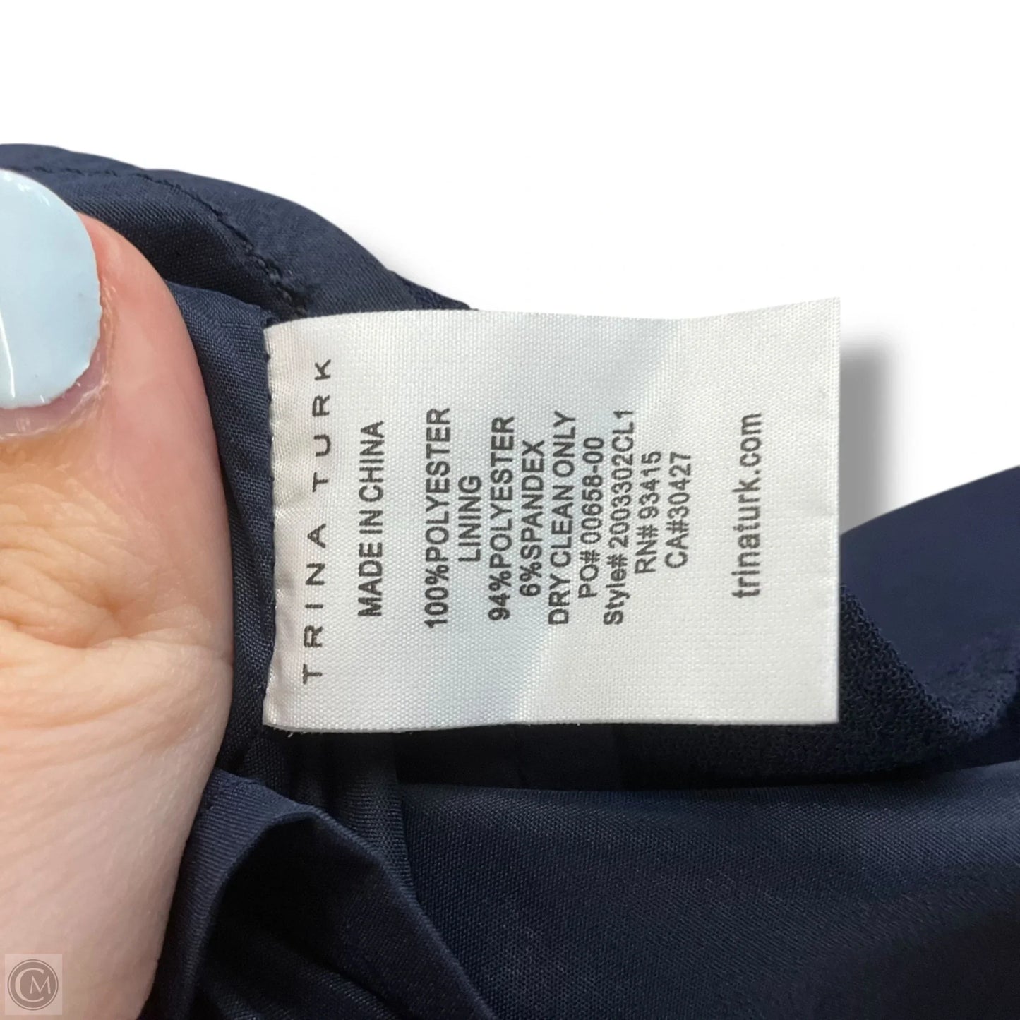 Dress Work By Trina Turk In Navy, Size: M