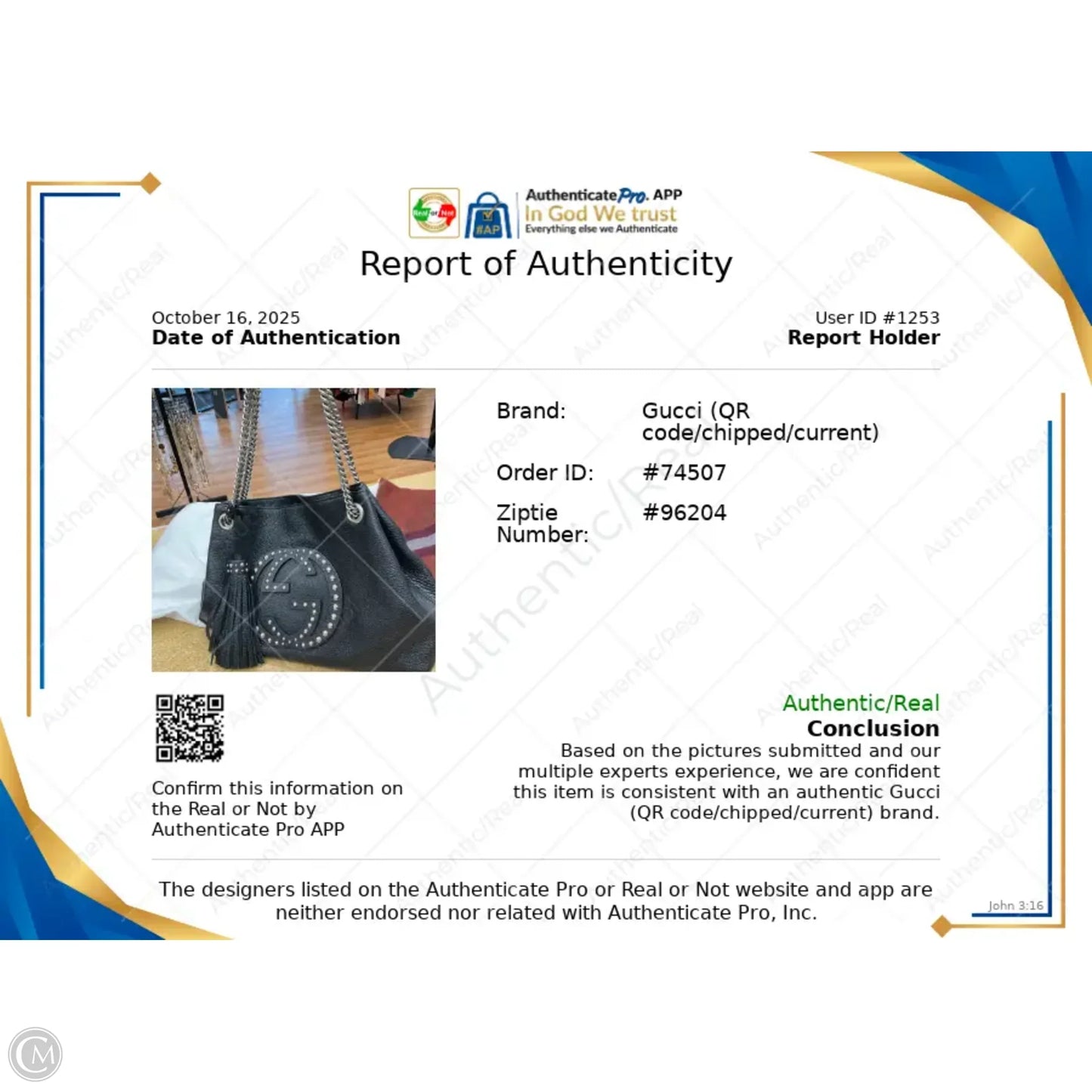 Handbag Luxury Designer By Gucci, Size: Large