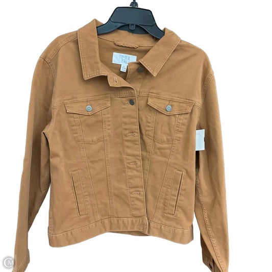 Jacket Denim By Time And Tru In Brown, Size: Xl