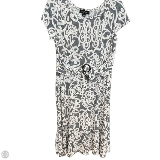 Dress Casual Maxi By Perceptions In Black & White, Size: L