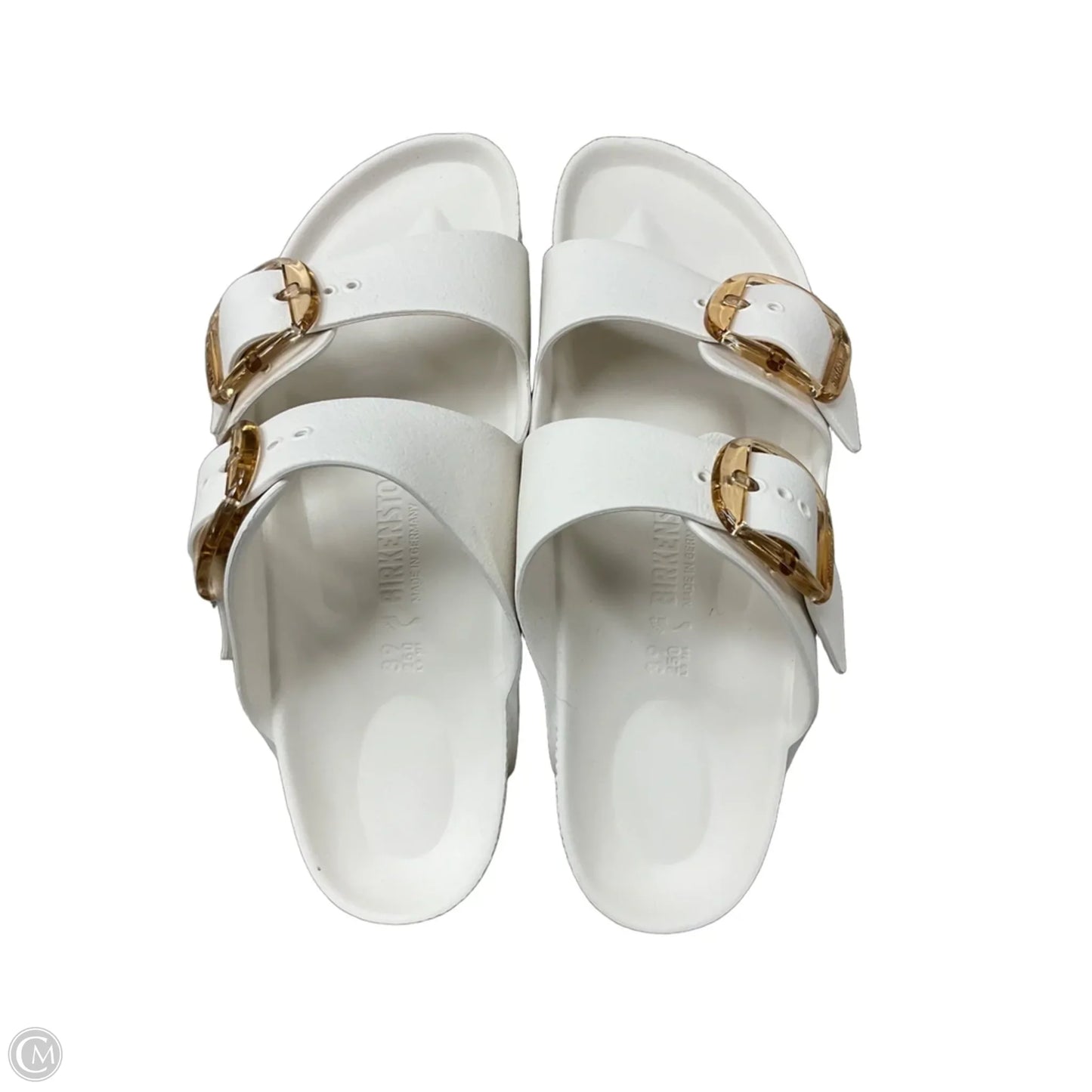 Sandals Flip Flops By Birkenstock In White, Size: 8.5