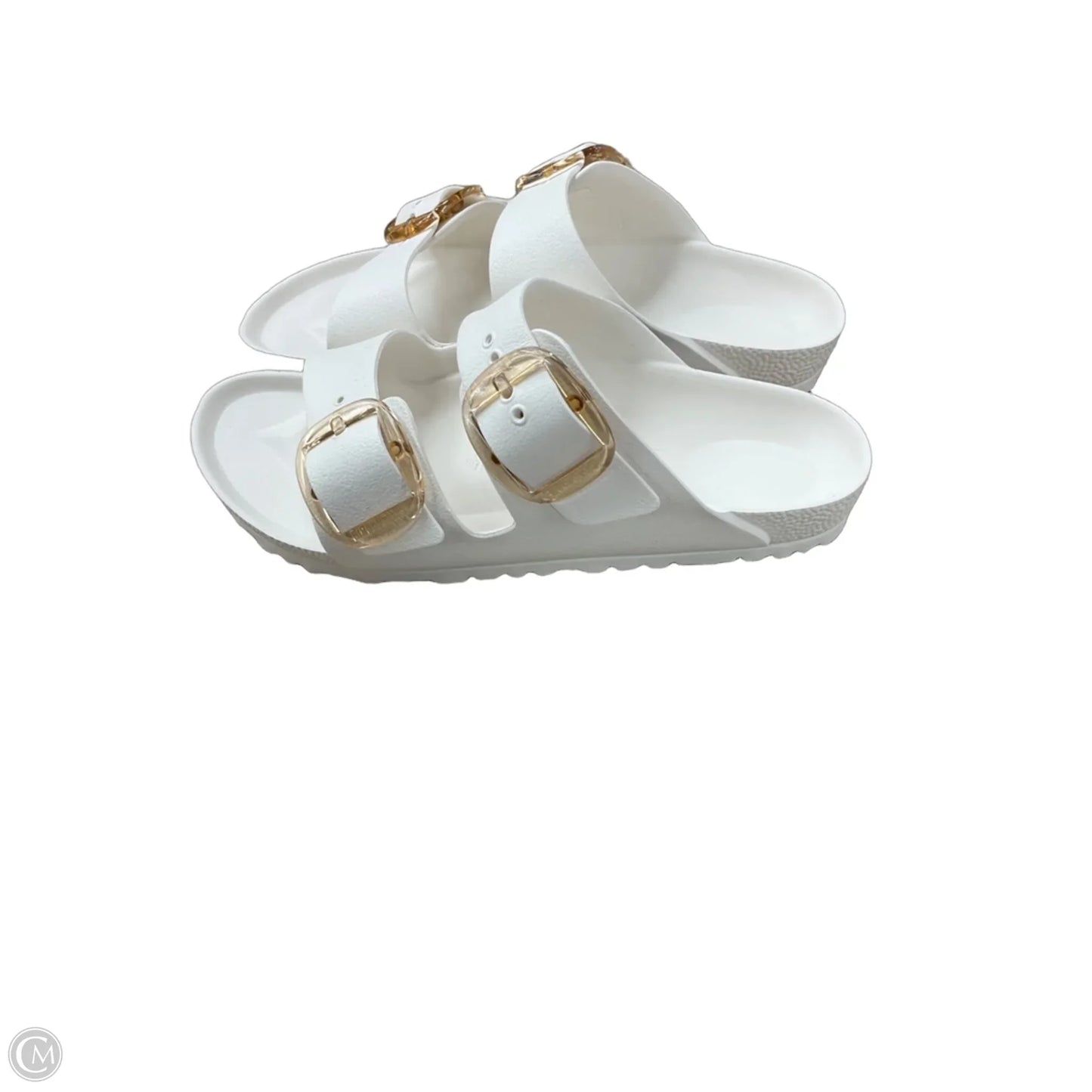 Sandals Flip Flops By Birkenstock In White, Size: 8.5