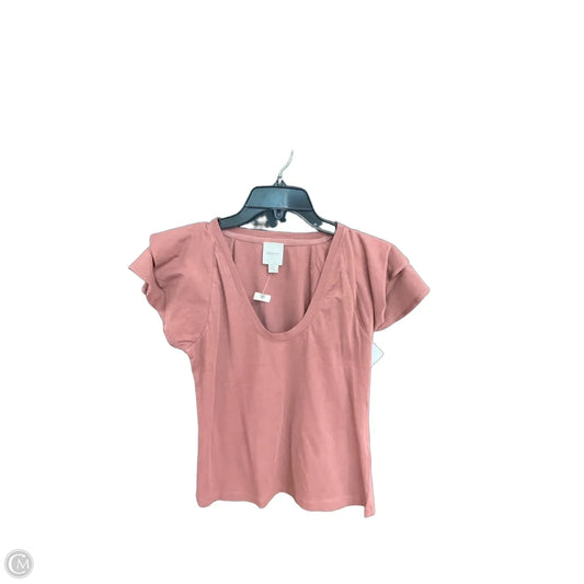 Top Short Sleeve By Maeve In Brown, Size: M