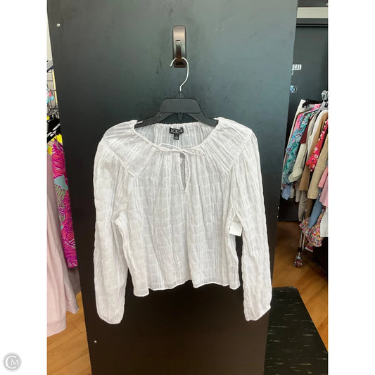 Top Long Sleeve By J. Crew In White, Size: S