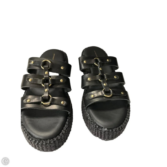 Sandals Heels Block By Anthropologie In Black, Size: 8.5