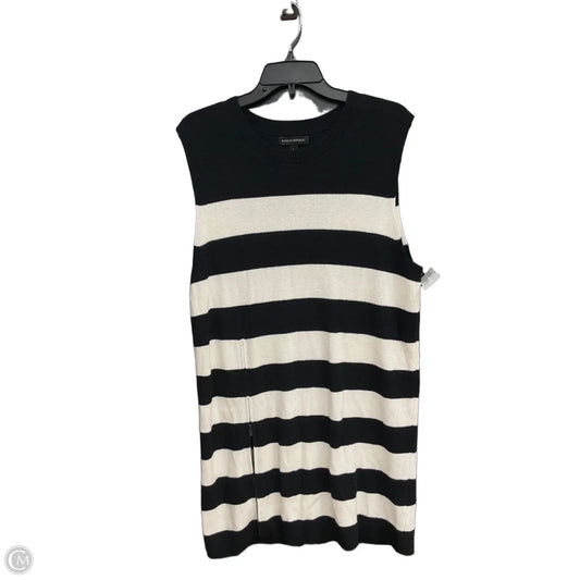 Dress Sweater By Banana Republic In Black & White, Size: L