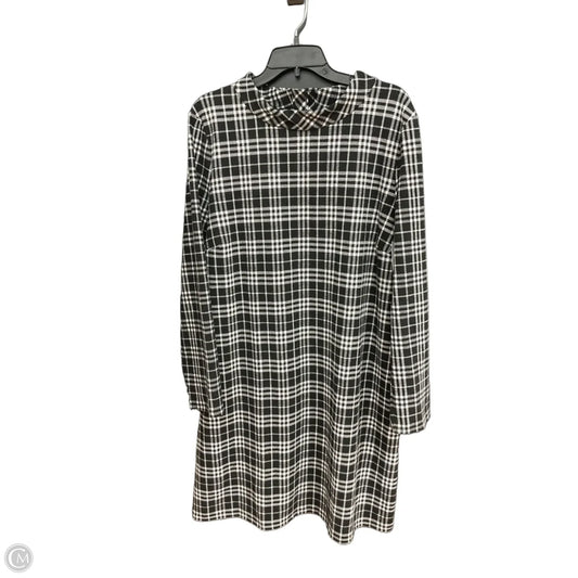 Dress Casual Midi By Talbots In Black & White, Size: Xl