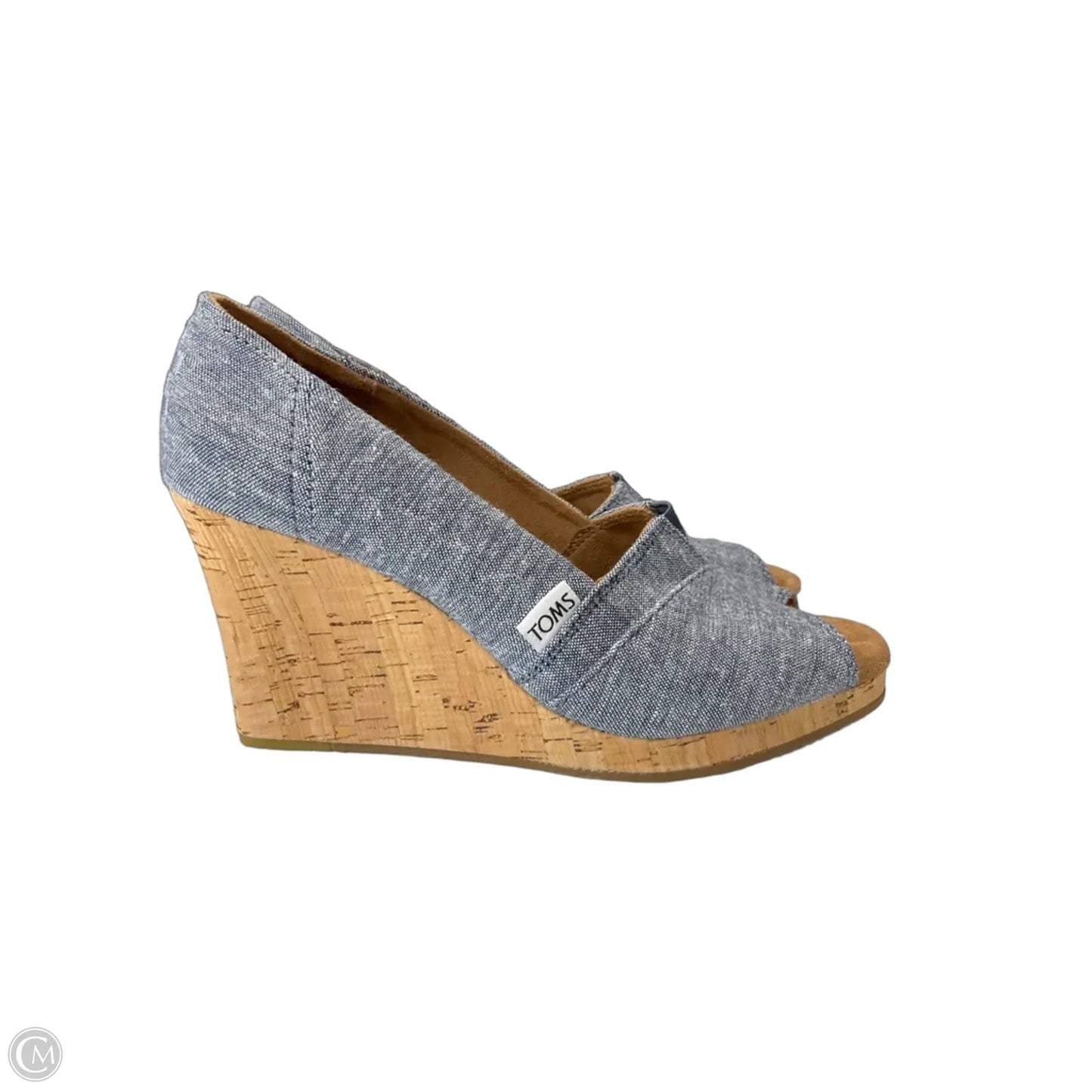 Shoes Heels Wedge By Toms In Blue, Size: 8