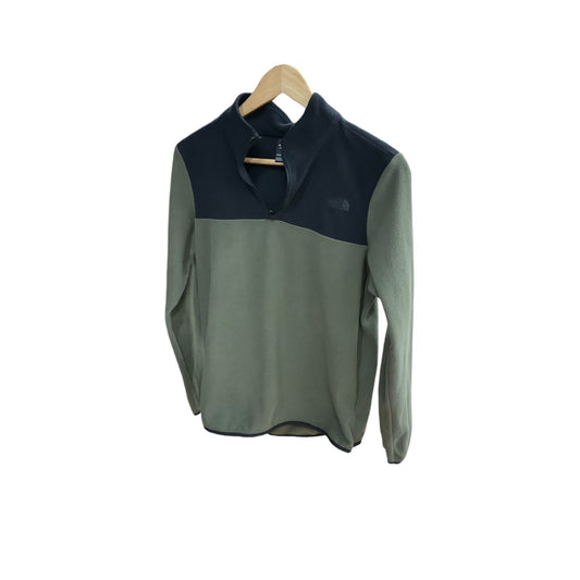 Athletic Top Long Sleeve Collar By The North Face In Green, Size: M