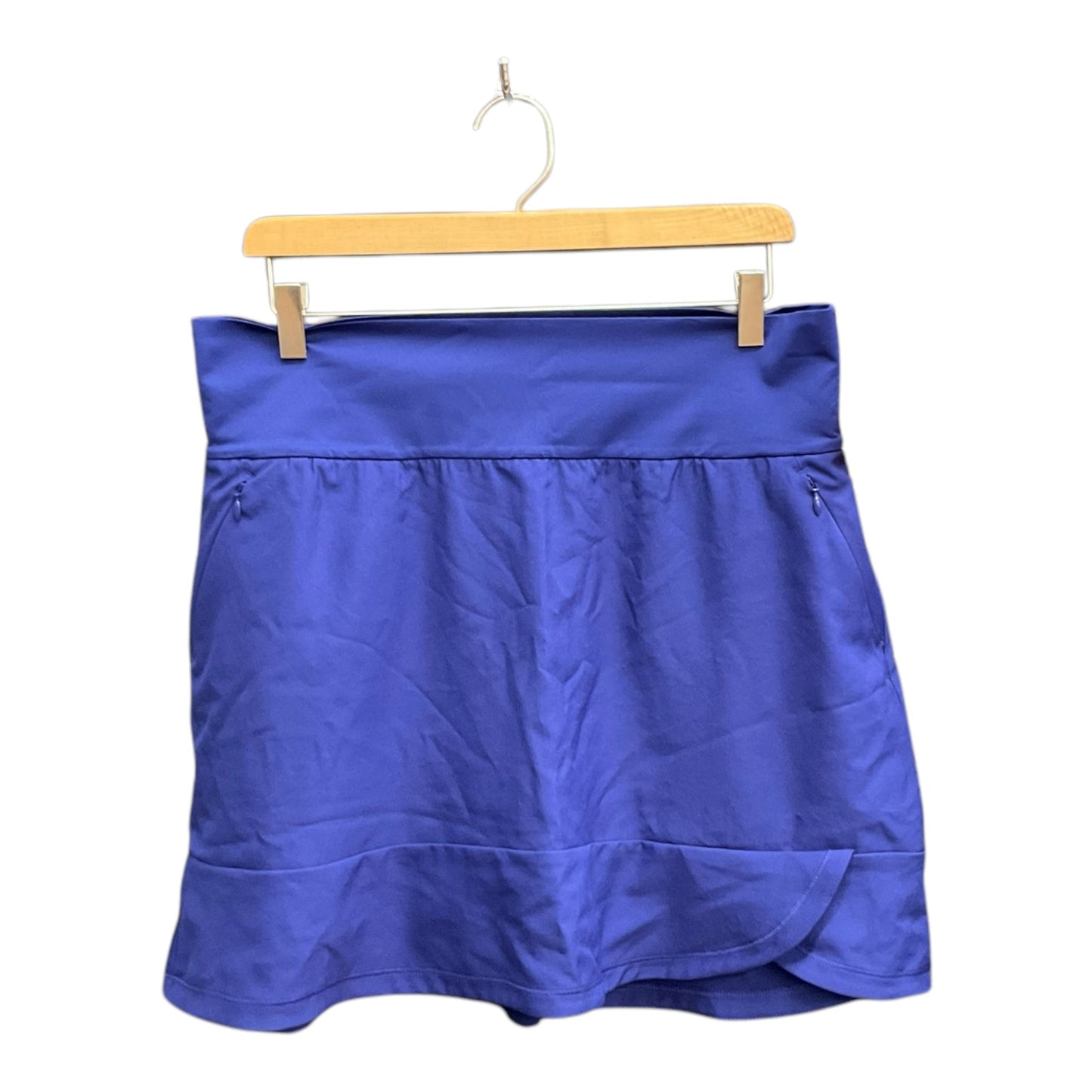 Athletic Skort By Adidas In Blue, Size: L