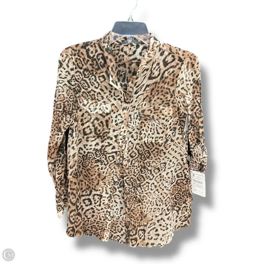 Blouse 3/4 Sleeve By Zara In Animal Print, Size: S