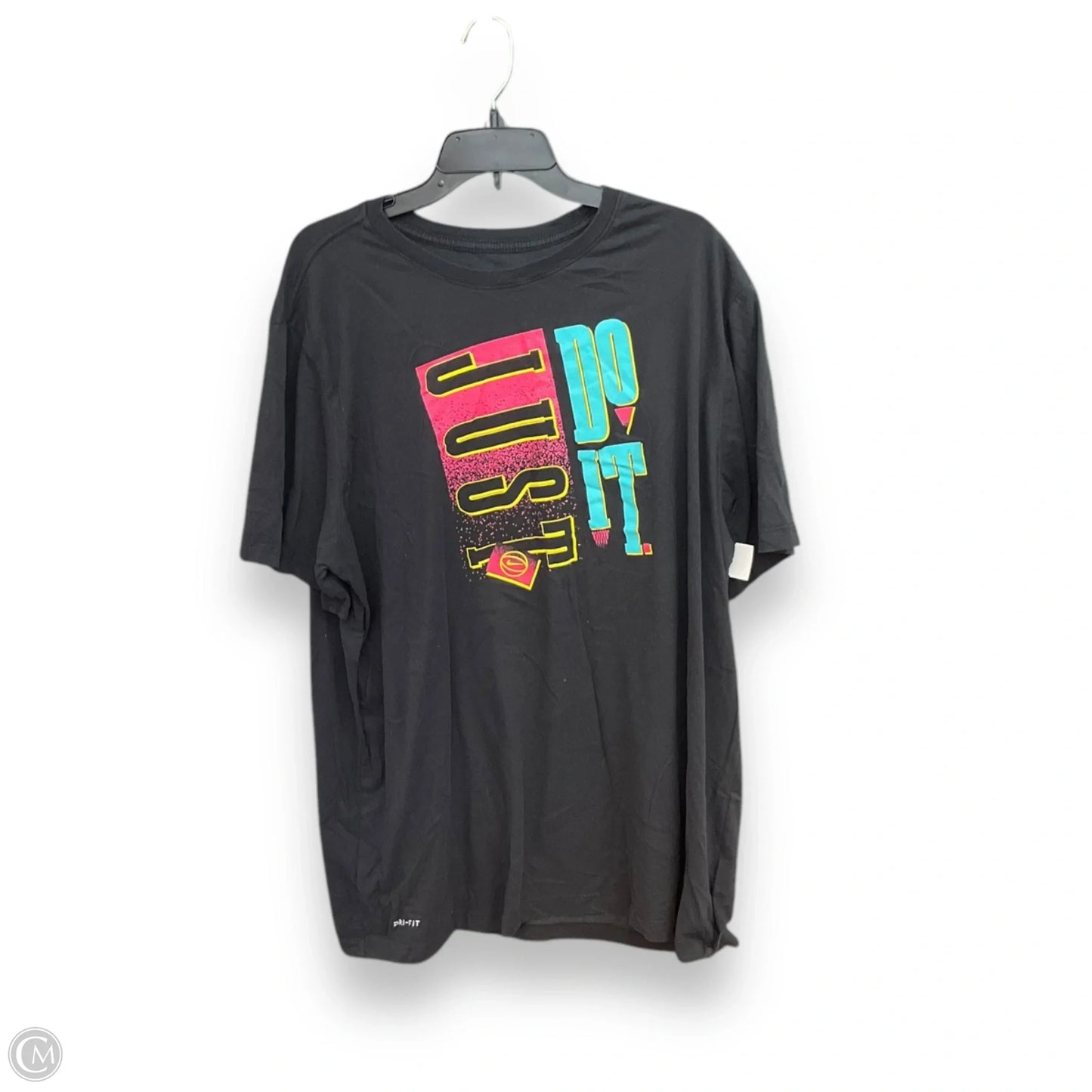 Athletic Top Short Sleeve By Nike In Black, Size: Xxl