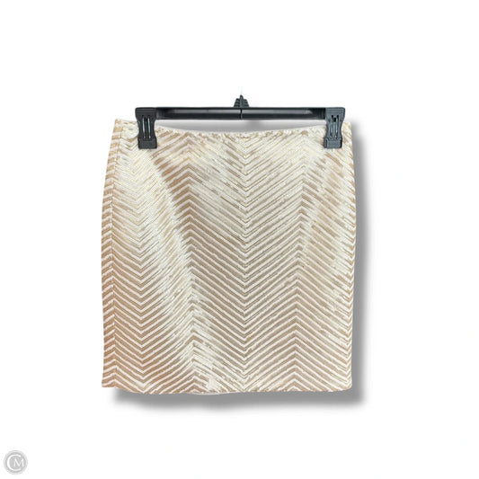Skirt Mini & Short By Banana Republic In Gold & White, Size: 0p