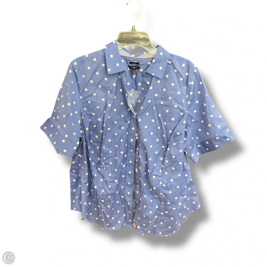 Blouse Short Sleeve By Talbots In Blue, Size: 1x