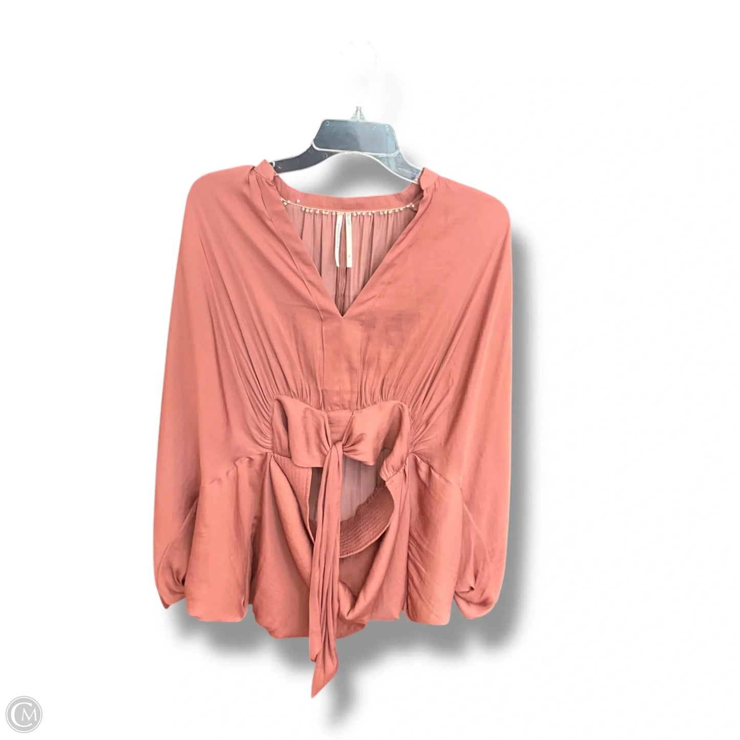 Top Short Sleeve By Anthropologie In Pink, Size: Xs