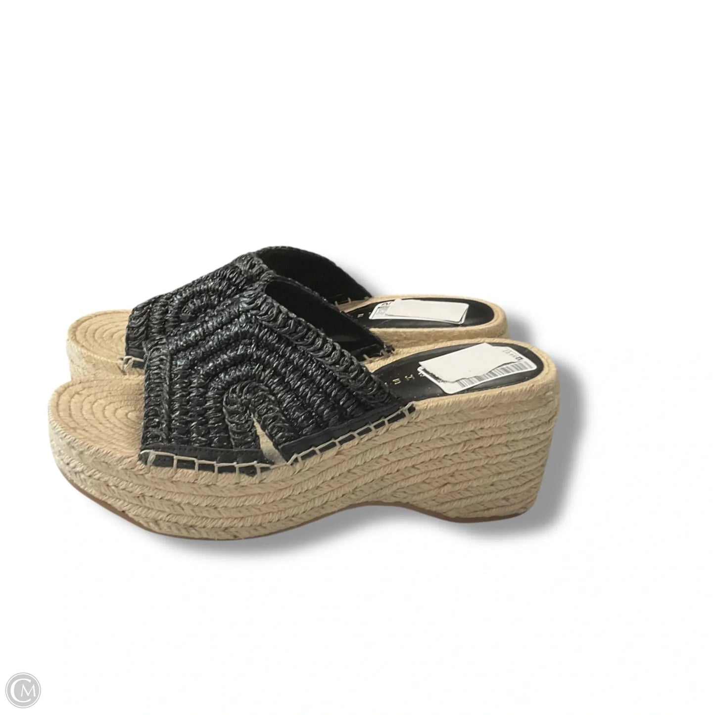 Sandals Heels Wedge By Marc Fisher In Black, Size: 9.5