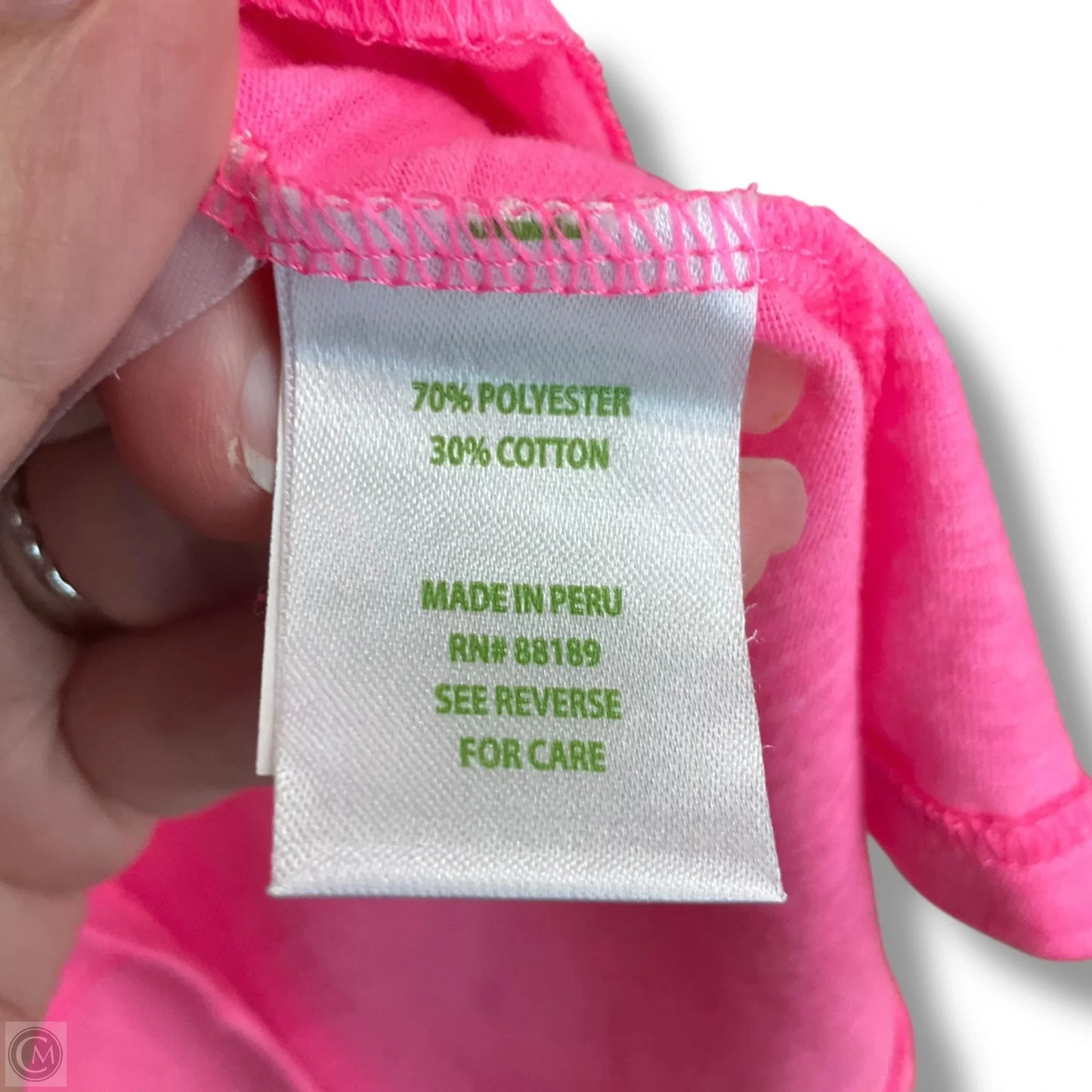 Top Short Sleeve Designer By Lilly Pulitzer In Pink, Size: Xs