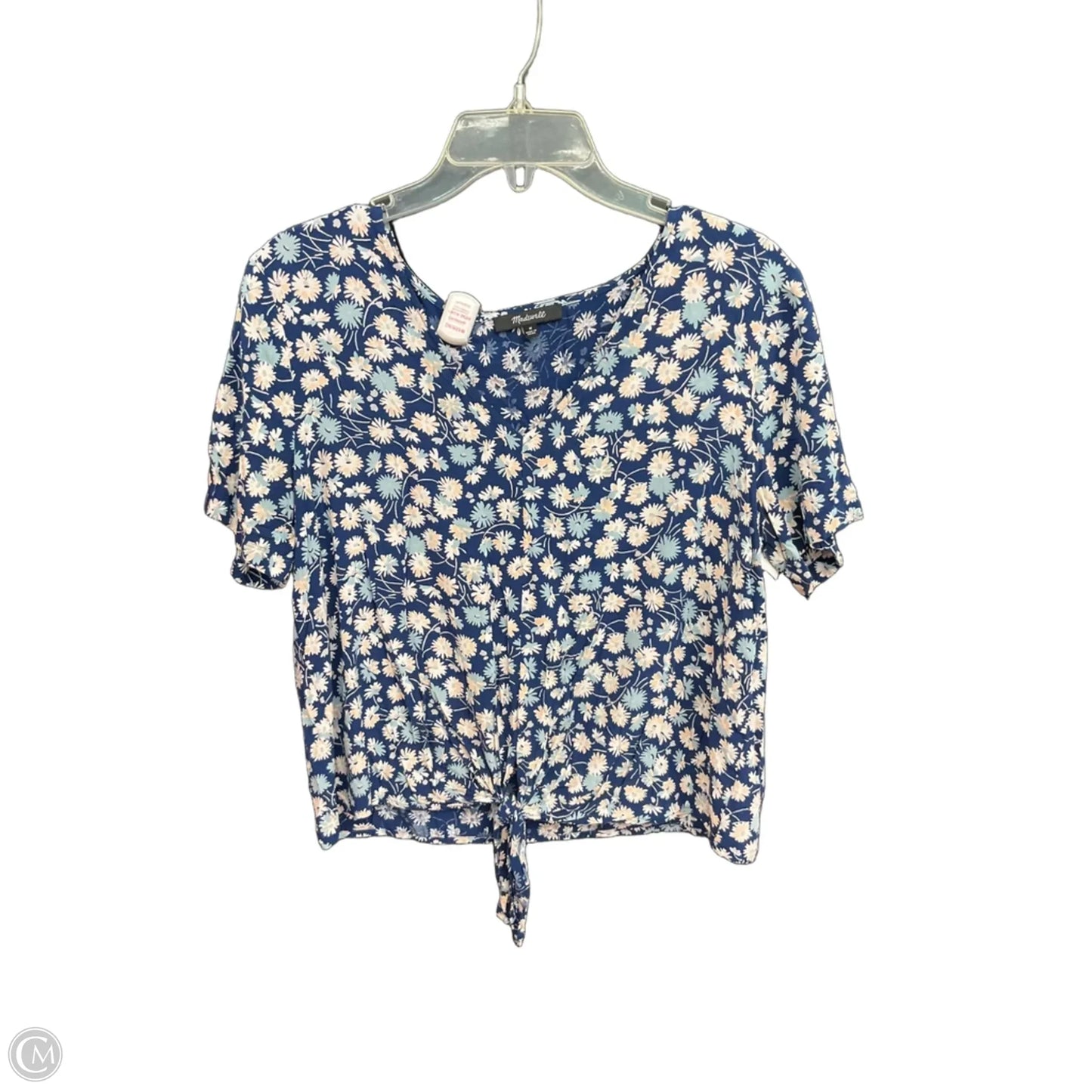 Top Short Sleeve By Madewell In Floral Print, Size: M