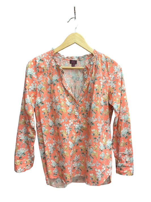 Floral Print Top Long Sleeve J. Crew, Size Xs