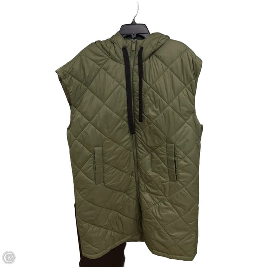 Vest Puffer & Quilted By White Mark In Green, Size: 2x