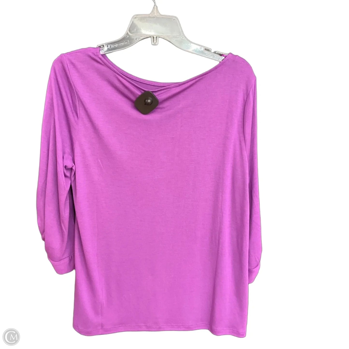 Top 3/4 Sleeve By Liz Claiborne In Purple, Size: Lp