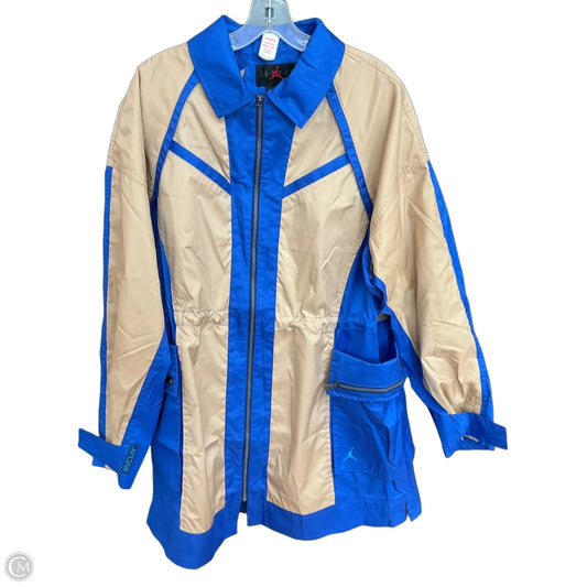Jacket Luxury Designer By Jordan In Blue & Tan, Size: 0
