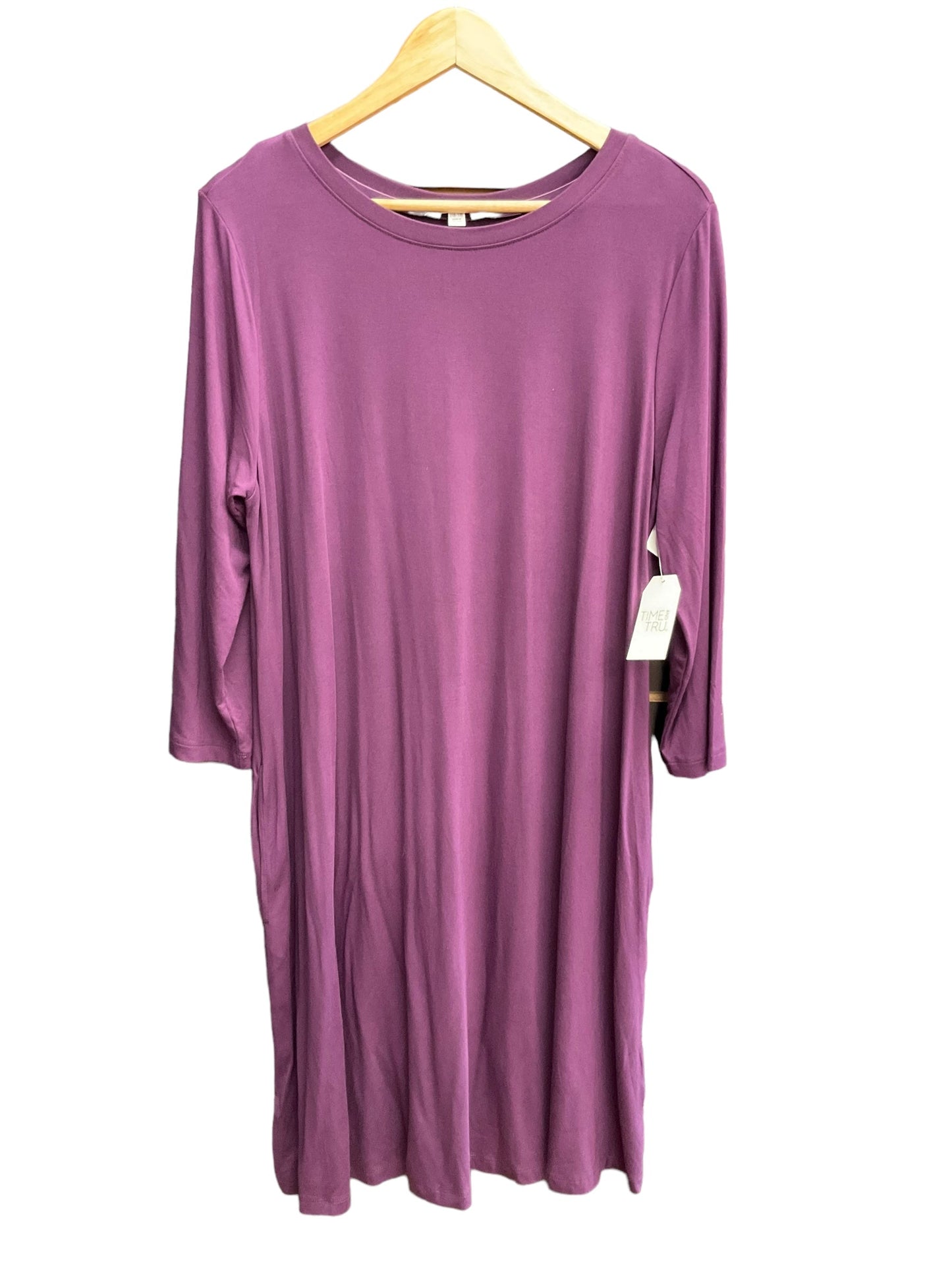 Purple Dress Casual Short Time And Tru, Size Xl