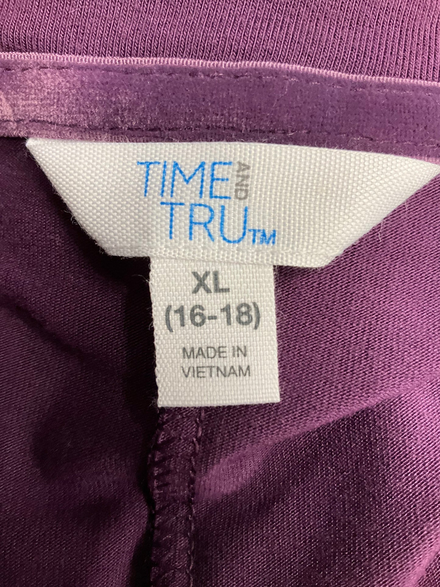 Purple Dress Casual Short Time And Tru, Size Xl
