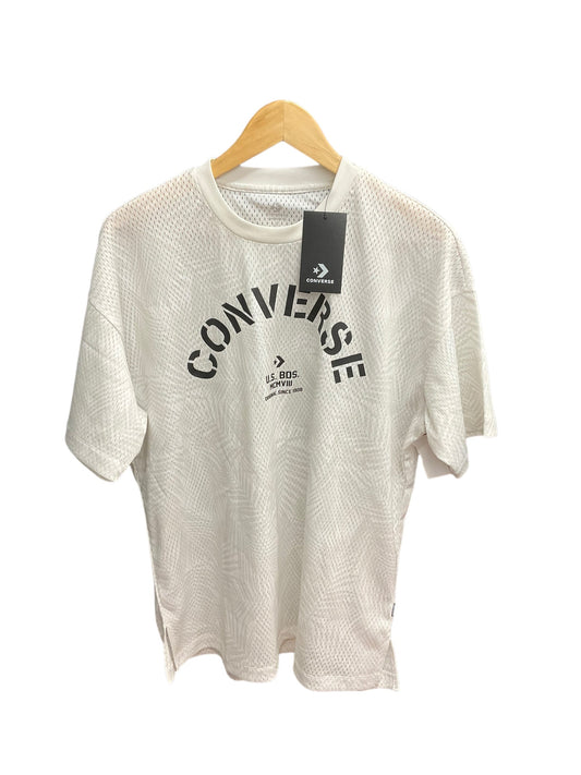 White Athletic Top Short Sleeve Converse, Size M