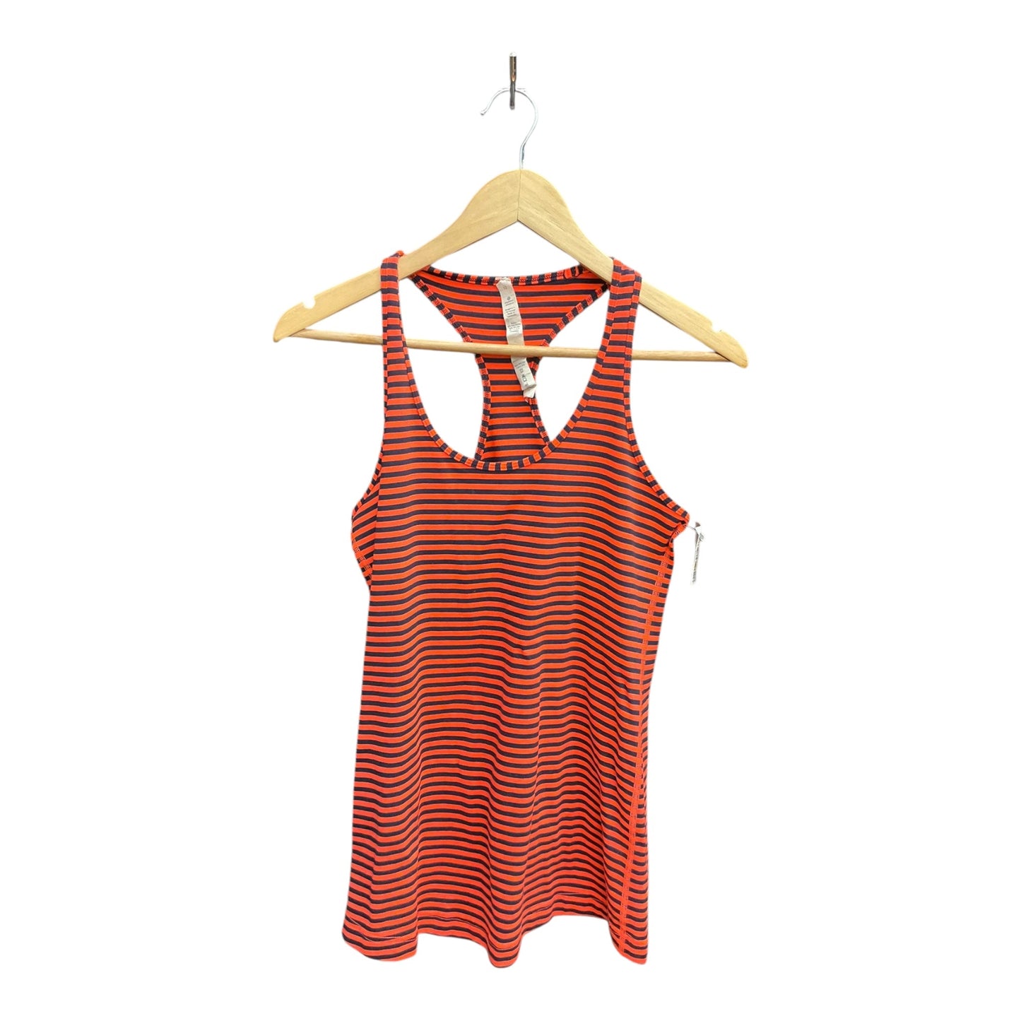 Athletic Tank Top By Lululemon In Striped Pattern, Size: L