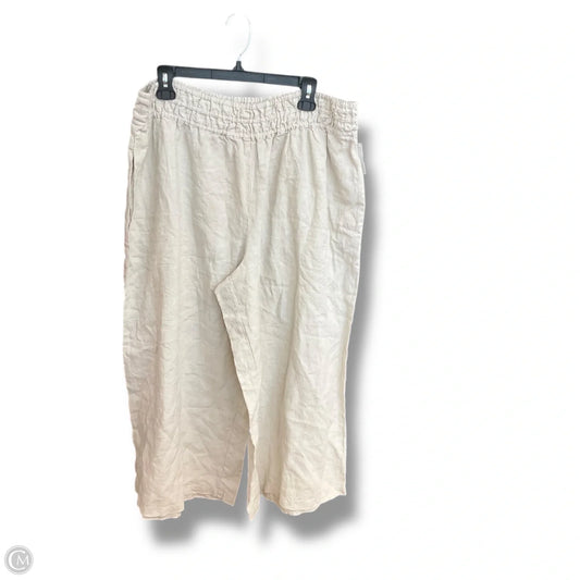 Pants Linen By Anthropologie In Beige, Size: 16