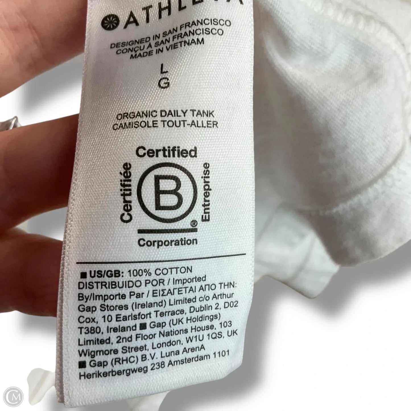 Athletic Tank Top By Athleta In White, Size: L