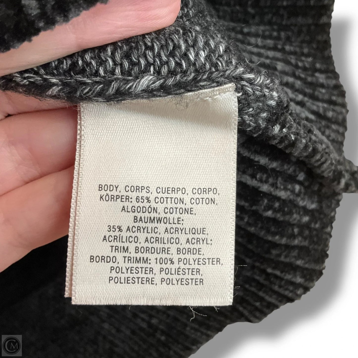 Sweater By Moth In Black & Grey, Size: S