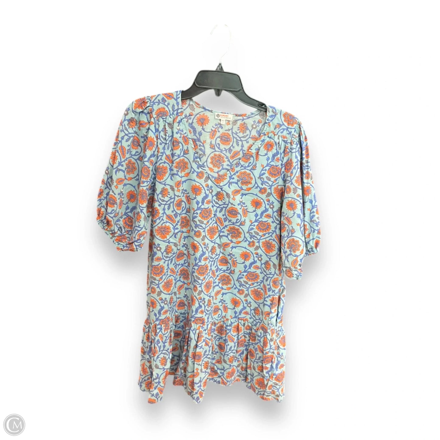 Dress Casual Short By Sundry In Blue & Orange, Size: S