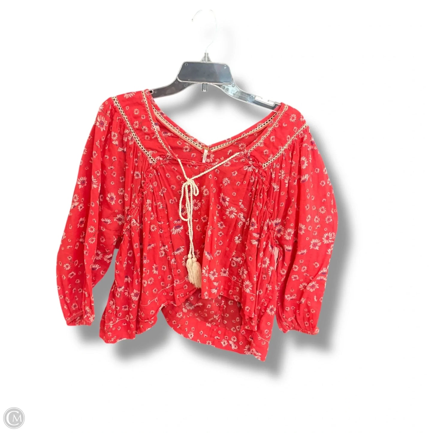 Top 3/4 Sleeve By Free People In Pink, Size: Xs