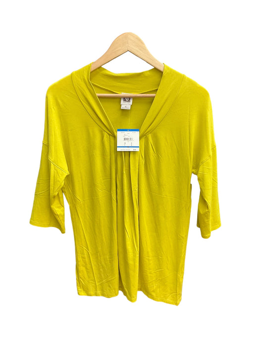 Yellow Top 3/4 Sleeve Anne Klein, Size Xl