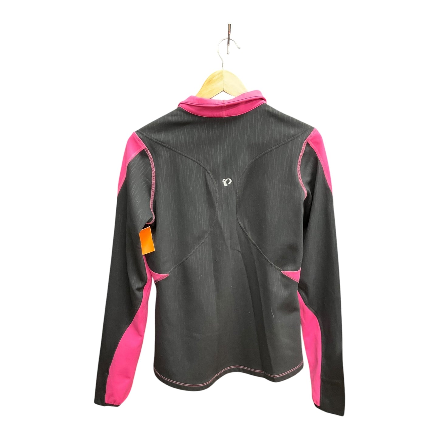 Athletic Top Long Sleeve Collar By Pearl Izumi In Black & Pink, Size: L