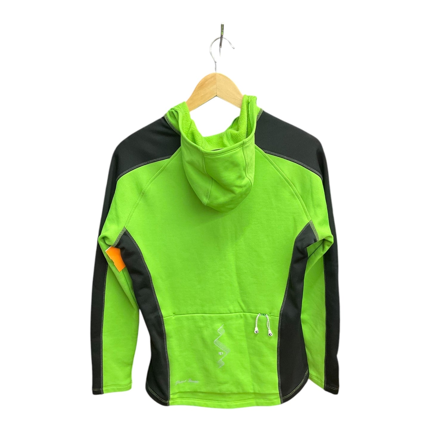 Athletic Top Long Sleeve Hoodie By Pearl Izumi In Black & Green, Size: L