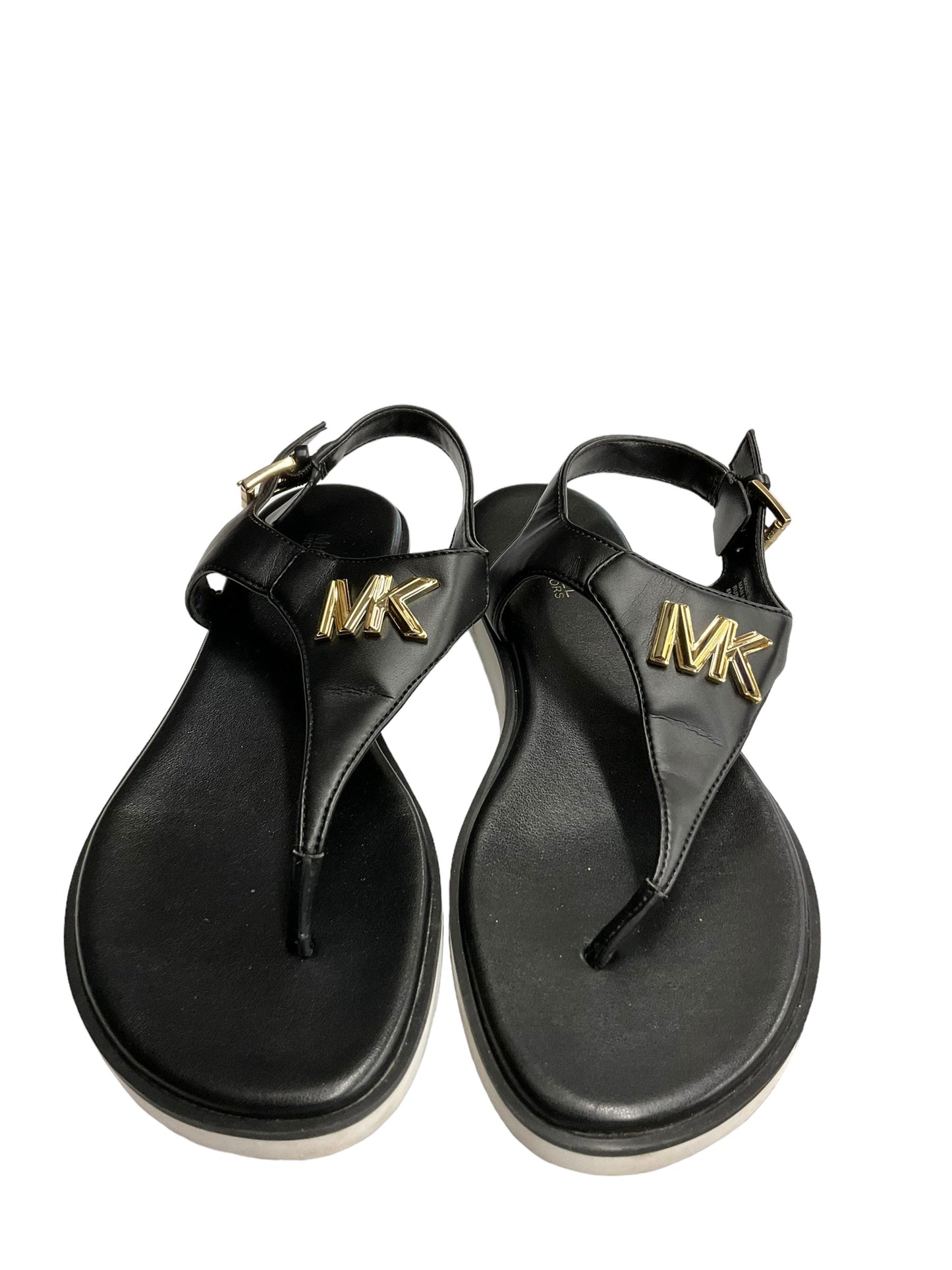 Black Sandals Flats Michael By Michael Kors, Size 6