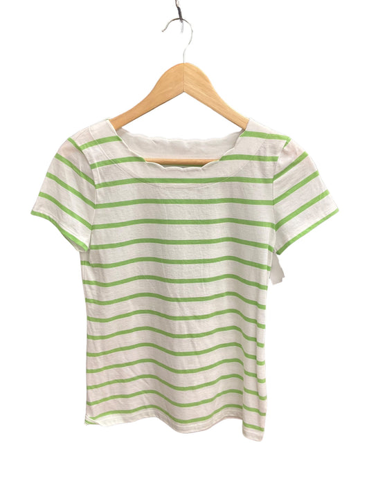 Green & White Top Short Sleeve Basic Talbots, Size Xs