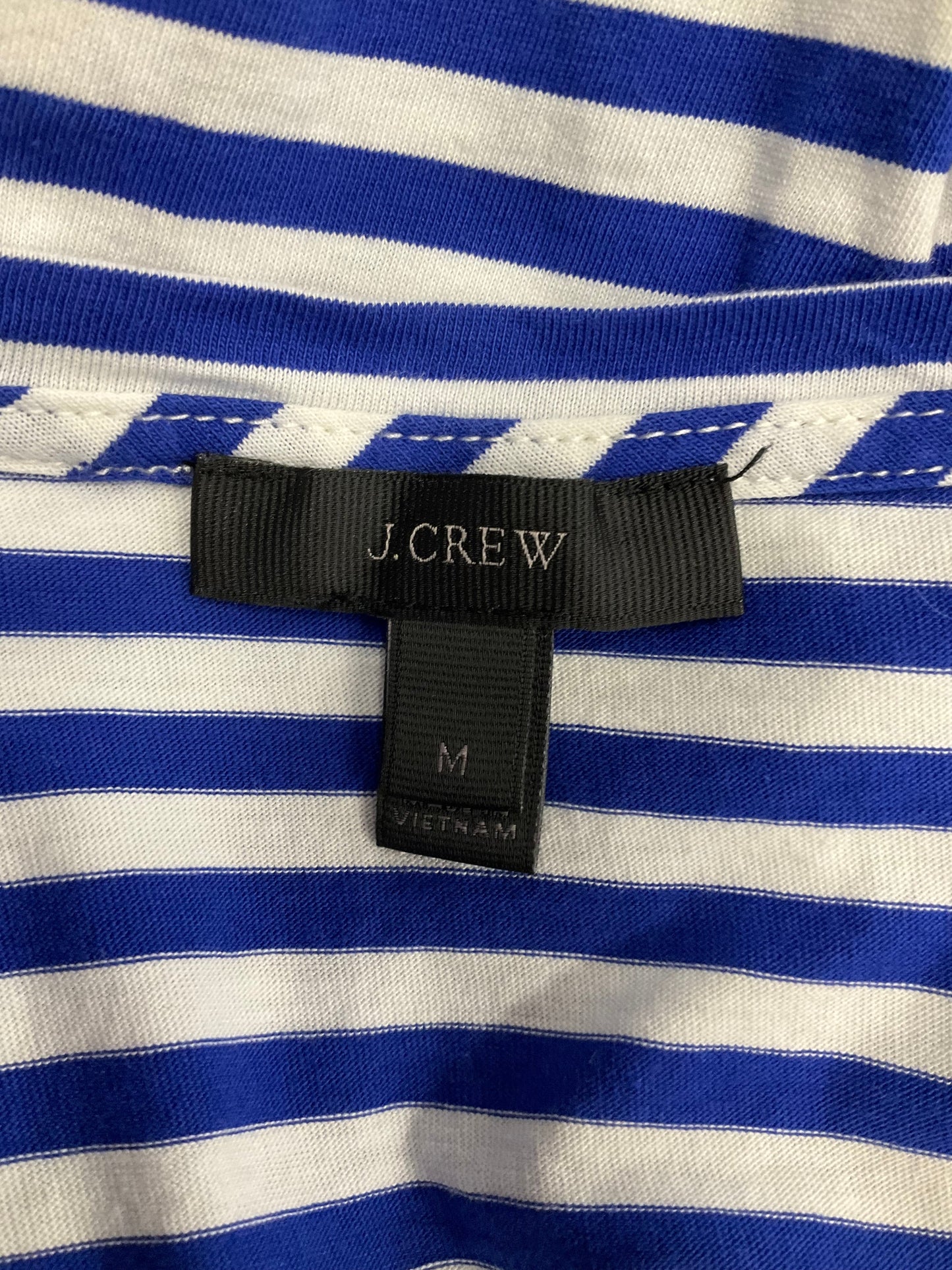 Top Long Sleeve By J. Crew In Blue & White, Size: M