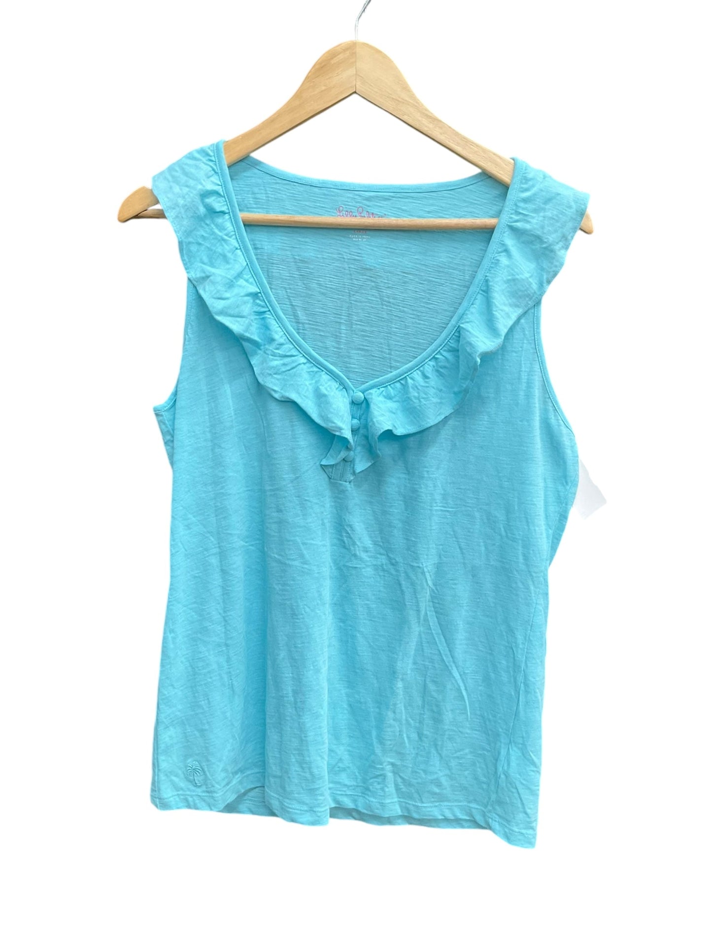 Top Sleeveless By Lilly Pulitzer In Blue, Size: L