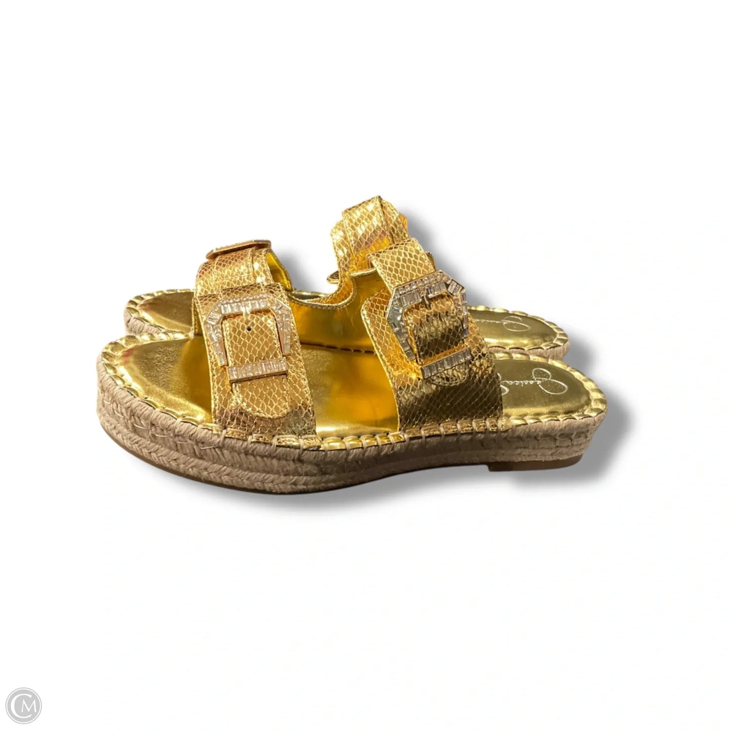Sandals Heels Platform By Jessica Simpson In Gold, Size: 11