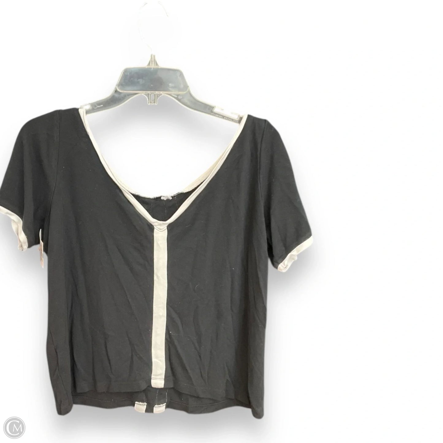 Top Short Sleeve By Maeve In Black & White, Size: S