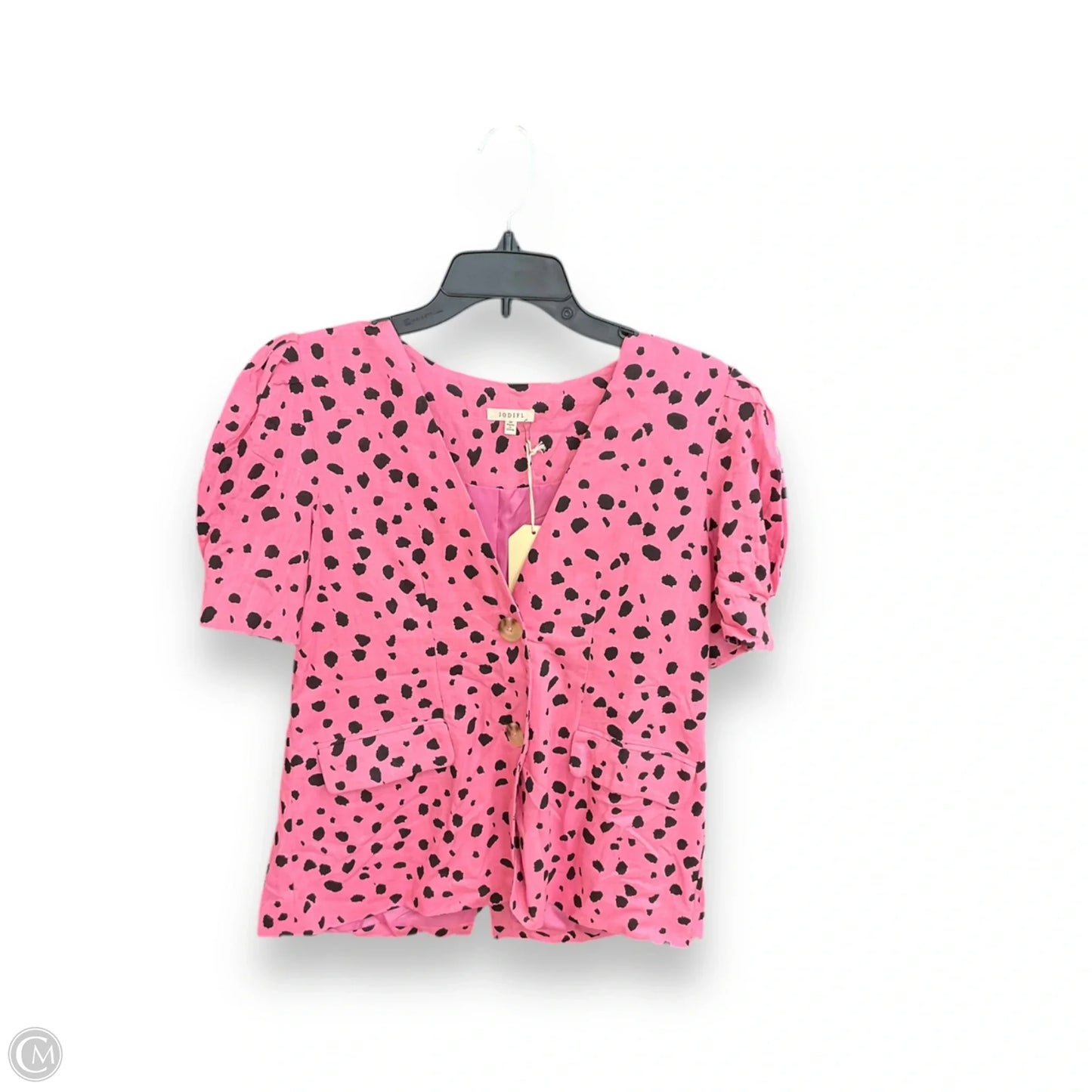 Blazer By Jodifl In Black & Pink, Size: M