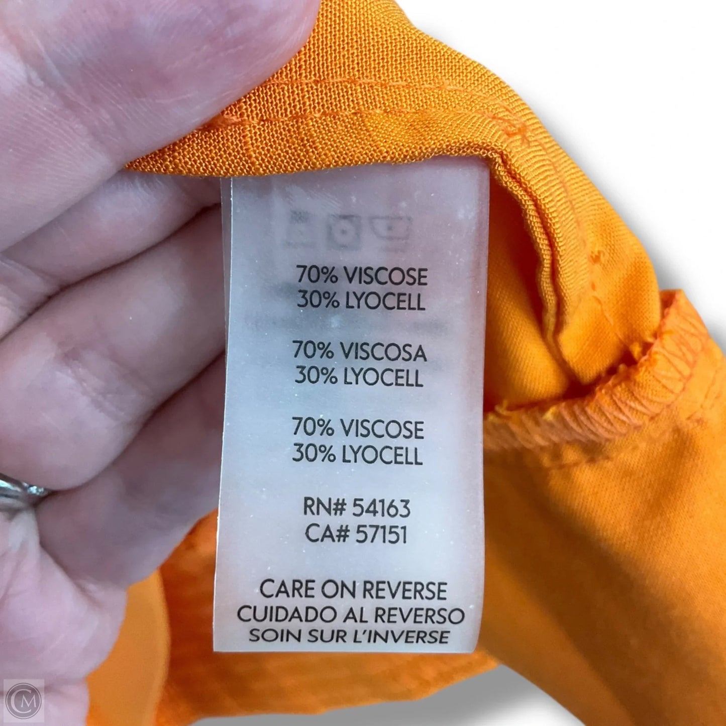 Top Long Sleeve Designer By Karl Lagerfeld In Orange, Size: Xl