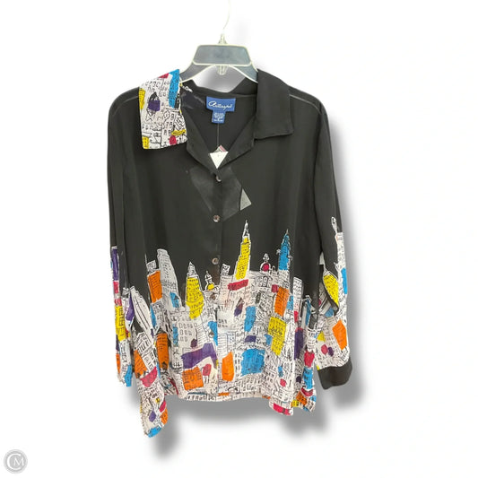 Blouse Long Sleeve By artscapes In Multi-colored, Size: 1x